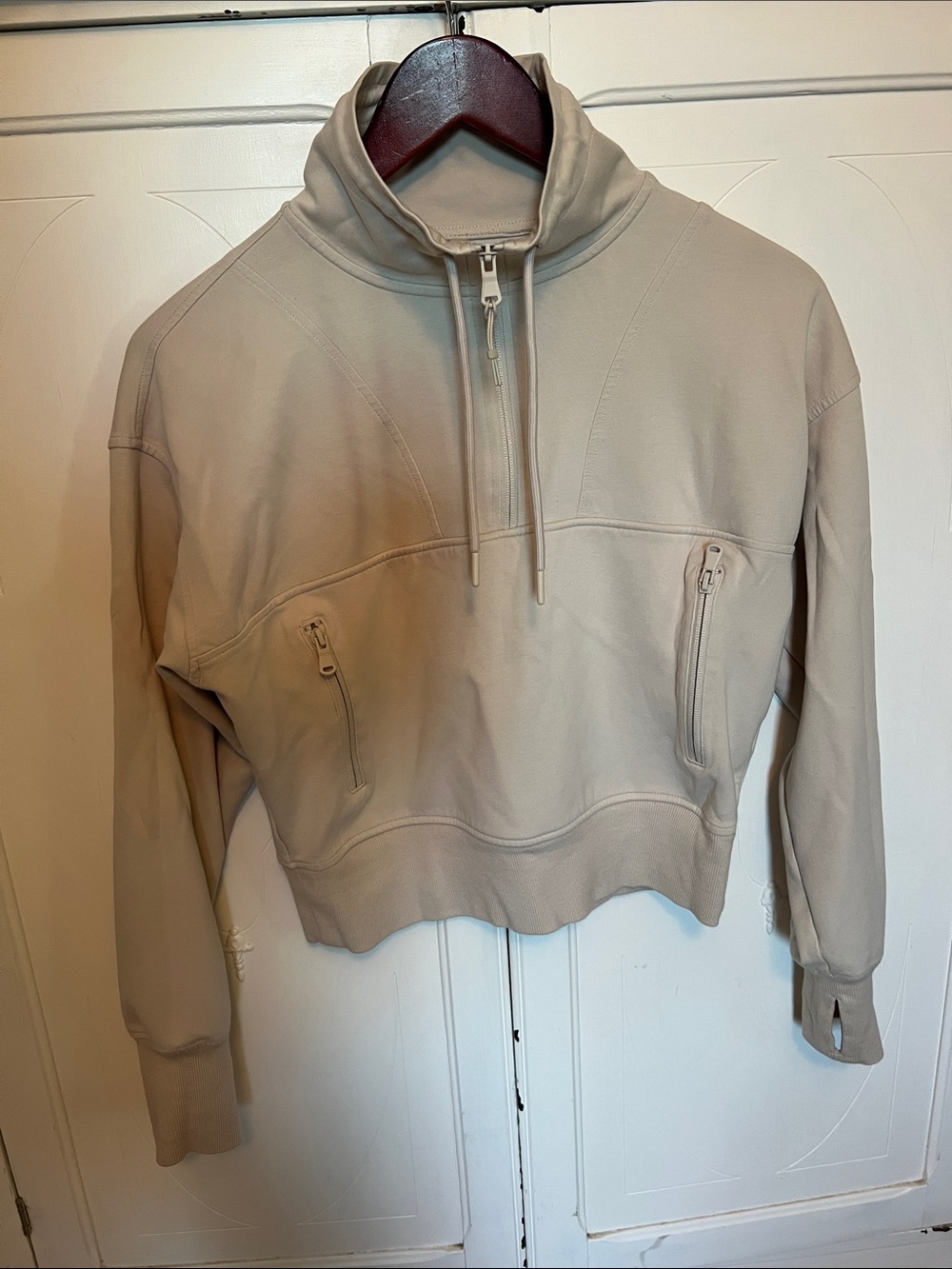 2/$7 Old Navy Active Dynamic Fleece Half-Zip Pullover in Beige